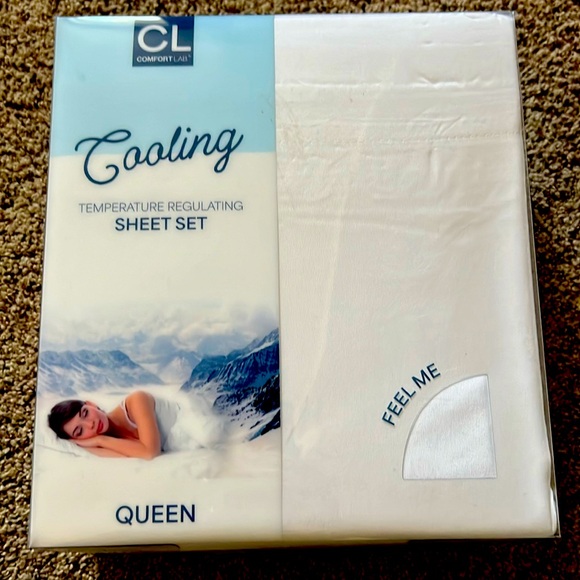 comfort lab cooling queen sheets set white  New bedding - Picture 1 of 4